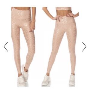 ZYIA Active Light n Tight Hi-Rise leggings in gold leopard print.